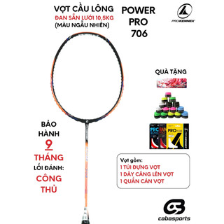 Vợt cầu lông Prokennex Power Pro 706 căng sẵn 10.5kg tặng kèm bao đựng và quấn cán Bảo hành 9 tháng