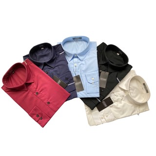 [VNXK] Áo sơ mi nam dài tay body vải cotton lụa trơn mát chống nhăn gấp hộp cao cấp dáng slimfit ôm trọn bờ vai FATUNO