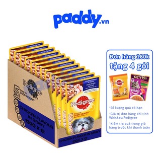 [Hộp 12 gói] Pate Pedigree Cho Chó Lớn Vị Gà Nấu Sốt 130g