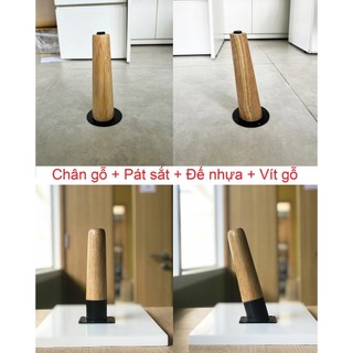 COMBO 2/4/5/6 chân gỗ 20CM thẳng/xéo (ĐÃ SƠN PU HOÀN THIỆN) - PHÍ SHIP RẺ