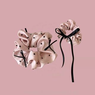 Scrunchies buộc tóc tông màu hồng ngọt ngào, nữ Classy tính thanh lịch PK1338