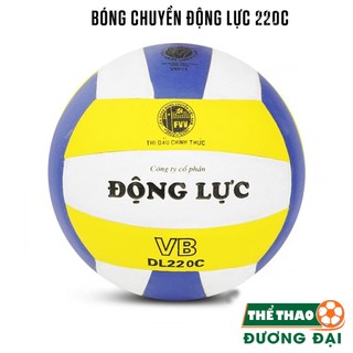 Quả Bóng Chuyền Động Lực DL 220C Chính Hãng Banh Chuyền Da PU Tặng Kim Bơm Lưới Đựng Bóng