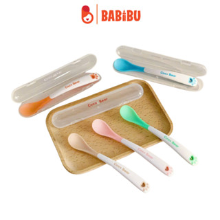 Thìa báo nóng silicon thương hiệu Coco Bear, Misan an toàn cho bé