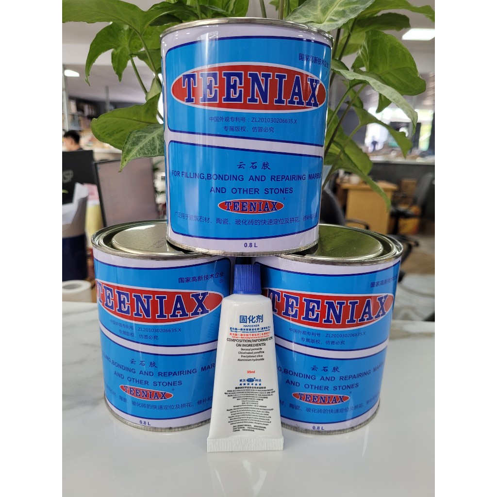 Keo Dán Đá Teeniax 0.8kg và 4kg (có hóa đi kèm) teenan - Keo Gắn Đá Hoa Cương, Marble