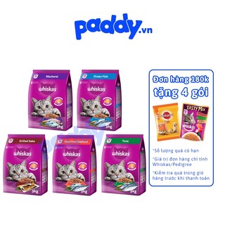 [3kg] Thức Ăn Hạt Cho Mèo Whiskas Trưởng Thành