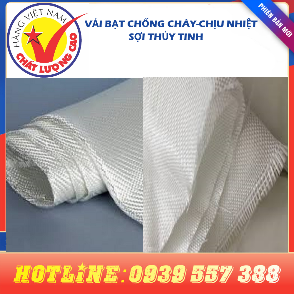 vải bạt chống cháy sợi thủy tinh (1m2)