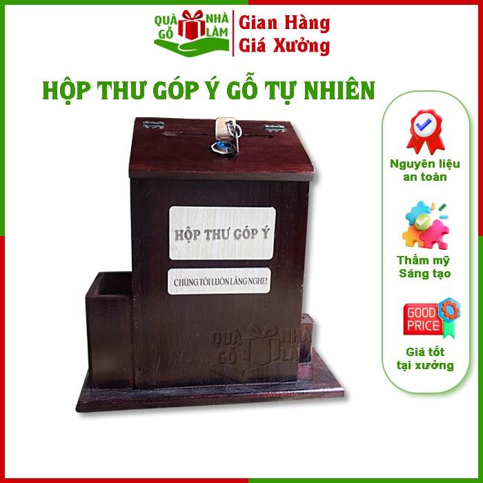 [ Mẫu mới ] Hòm Thư Góp Ý Bằng Gỗ Thiết Kế Sang Trọng Tiện Dụng QUAGONHALAM. Hộp Có Thể Treo Tường H