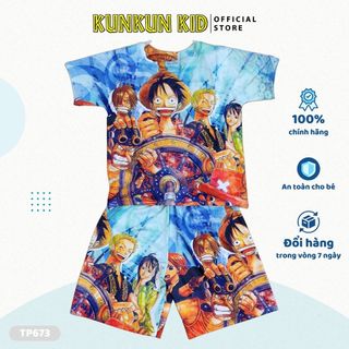 Quần áo trẻ em Kunkun Kid chất thun lạnh co giãn 4 chiều in 3D TP673 BL673 size đại từ 10-60kg