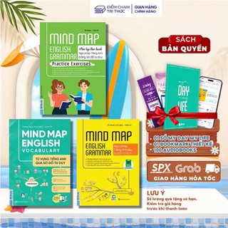 Combo 3 Sách - Mindmap English Grammar, Mindmap English Vocabulary, Mind Map Grammar Practice Exercises