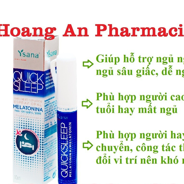 Melatonin xịt ngủ Quick sleep vào giấc nhanh, ngủ tự nhiên hoàn toàn không có tác dụng phụ