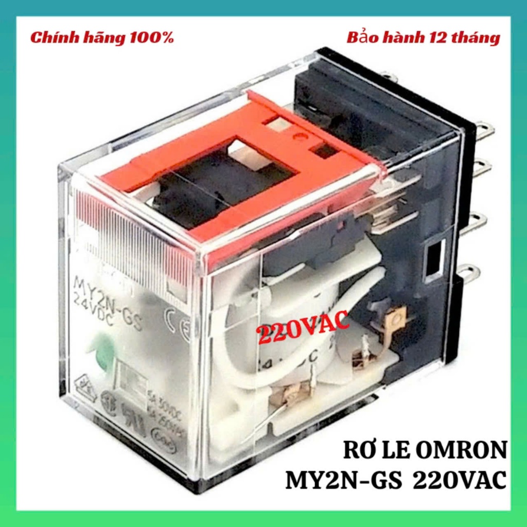 Rơ le Omron MY2N-GS 220VAC, MY4N-GS 24VDC