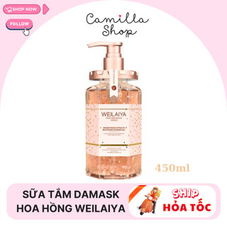 Sữa tắm trắng da weilaiya cánh hoa hồng Damask