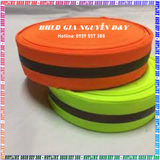 Dây vải phản quang 3M bản rộng 5cm , 100m/ 1 cuộn , Dây cảnh báo an toàn phản quang 3M