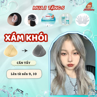 XÁM KHÓI AMIHAIRS [Tặng kèm 5 quà], Thuốc Nhuộm Tóc tại nhà Xám Khói Amihairs, Thuốc Nhuộm Tóc Chất Lượng Cao Amihairs