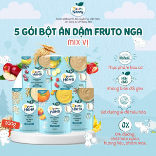 [5 GÓI] Bột Ăn Dặm FrutoNanny Nga - Ngon Bổ Dưỡng, Không GMO 200G - Euro Store