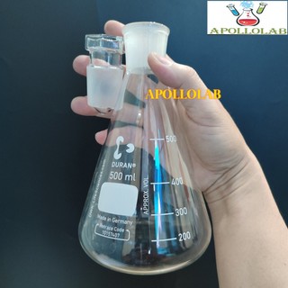 [Duran Biohall Đức] Bình tam giác 100ml 250ml 500ml 1000ml CỔ NHÁM 29/32, 24/29