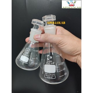 [Duran Biohall Đức] Bình tam giác 100ml 250ml 500ml 1000ml CỔ NHÁM 29/32, 24/29