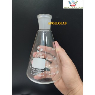 [Duran Biohall Đức] Bình tam giác 100ml 250ml 500ml 1000ml CỔ NHÁM 29/32, 24/29