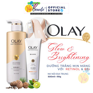 Combo sữa tắm olay b3 + sữa dưỡng thể olay vitamin c moisturiser dưỡng trắng da toàn thân