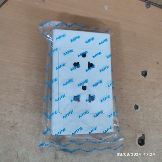 Ổ cắm đôi ba chấu MPE(có dây nối đất)