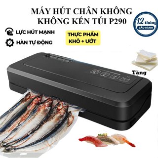 Máy Hút Chân Không Thực Phẩm Shineye P290A [Tặng Túi], Máy Không Kén Túi, Hút Được Cả Nước Và Bột, Mối Hàn Kín.
