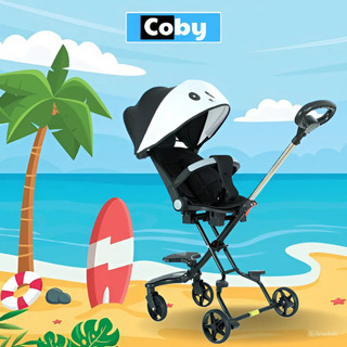 Xe Đẩy Gấp Gọn COBY SV-8, Khung Hợp Kim Nhôm, Ghế Nằm Ngồi, Đảo Chiều, Có Đệm Kèm Mái Che, BH 1 Năm