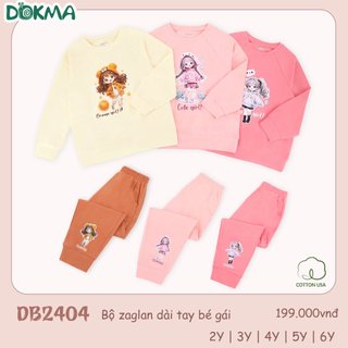 Bộ quần áo dài tay Dokma cho bé gái