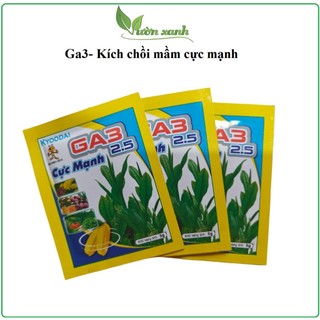 Combo 3 Gói Kích thích nảy chồi cực mạnh cho cây cảnh (hoa hồng, lan, ..) GA3