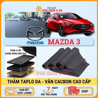 Thảm taplo Mazda 3 2014 - 2022 da Cacbon cao cấp, chống nóng ô tô hiệu quả