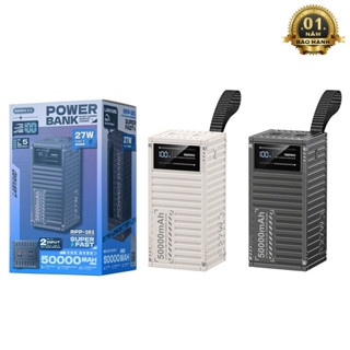 Pin dự phòng siêu nhanh 27W REMAX RPP-161 Container 50000mah, sạc cùng lúc 5 máy, typec IN OUT, sạc iTáo 15, QC 22.5W