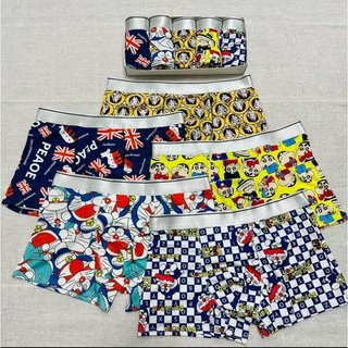 Quần lót nam, quần sịp đùi boxer nam chất thun lạnh cao cấp co dãn in hình họa tiết cute Doremon, Shin