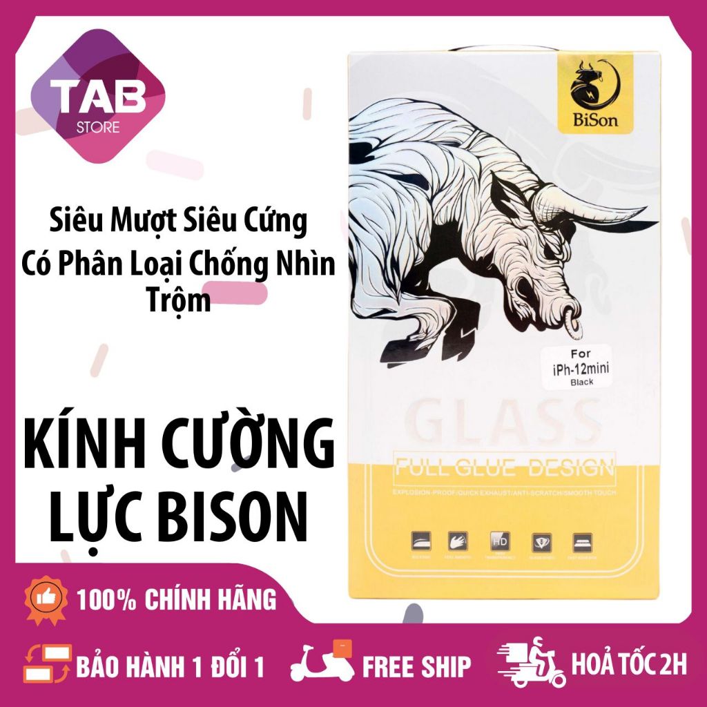 Cường Lực BISON Full Màn Siêu Mượt (Có Cả Phân Loại Chống Nhìn Trộm) - Chính Hãng | BigBuy360 - bigbuy360.vn