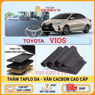 Thảm taplo Toyota VIOS 2014 - 2022 da Cacbon cao cấp, chống nóng ô tô hiệu quả