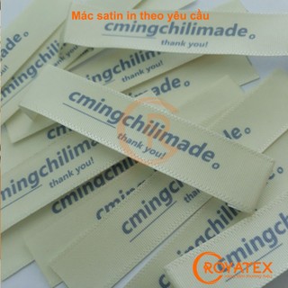 100c Nhãn Mác Quần Áo, Nhãn In Shop Thời Trang - Chất liệu Mác Satin Lụa , In Theo Yêu Cầu