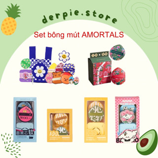 Bộ mút trang điểm AMORTALS mềm mại, tiết kiệm kem nền cao cấp đa năng kèm hộp đựng / cọ makeup