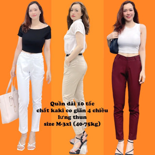 QUẦN kaki dài NỮ lưng thun 10 tấc, DÀNH CHO NỮ, QUẦN CÔNG SỞ, ĐI TIỆC, quần nữ đẹp (hình shop tự chụp)