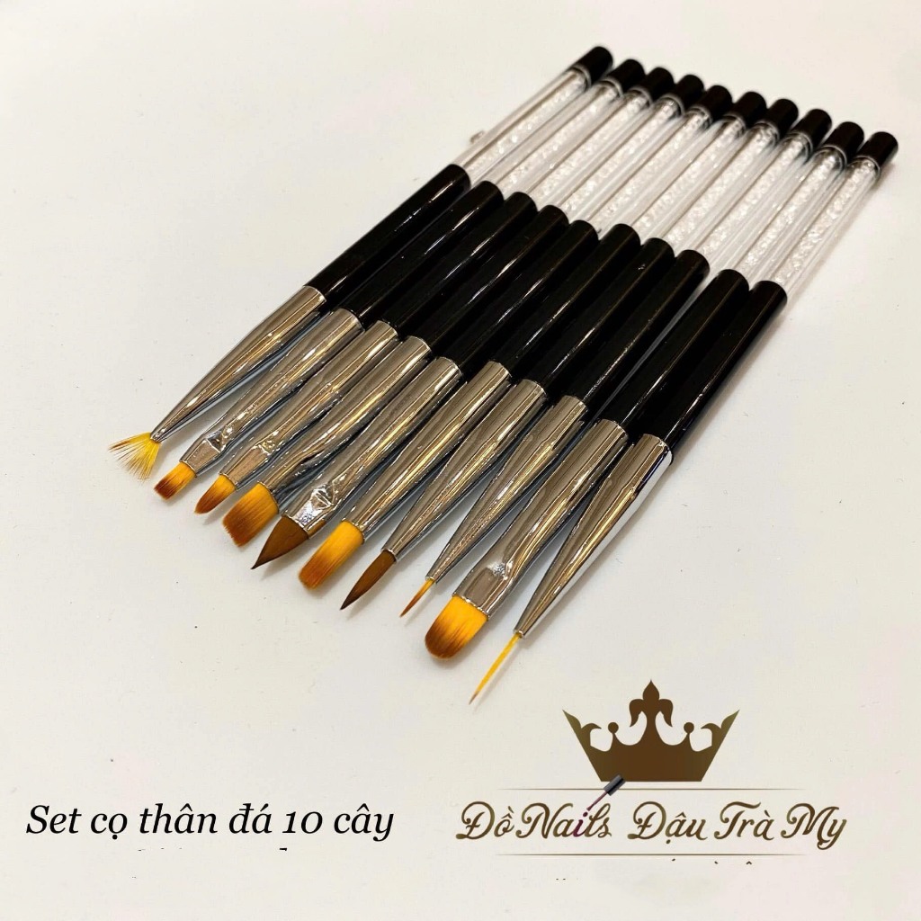 Set cọ thân đá đen 10 cây