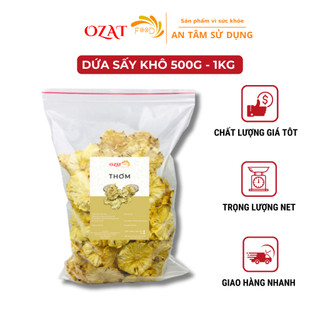 Dứa sấy khô/ thơm sấy khô/ khóm hàng đẹp loại 1 pha trà decor trang trí 500g - 1kg | ozat food