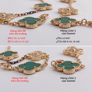 [Hàng siêu cấp] - Lắc bông hoa cỏ 4 lá cánh mix đá