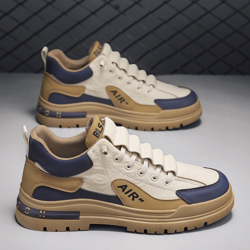 Q2M-S310 Giày thể thao nam chất liệu da PU cao cấp chống thấm nước đế cao su tổng hợp ma sát tốt trống trơn trượt