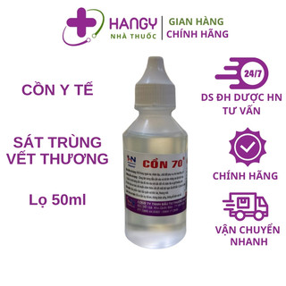 Cồn 70 và 90 độ y tế 50ml