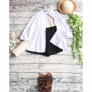 ÁO SƠ MI SỌC OVERSIZE CÓ TÚI