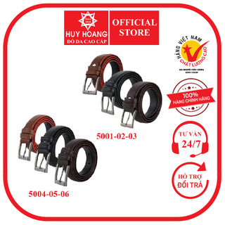 Thắt lưng nữ Huy Hoàng may viền màu bò, đen, nâu HP5001-02-03-04-05-06