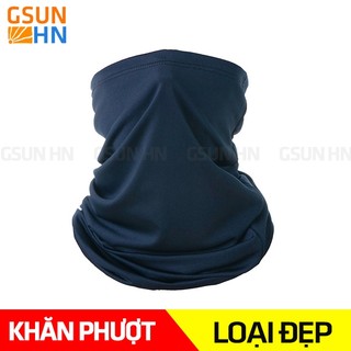 Khăn phượt đa năng màu xanh đen, Khăn ống trùm mặt chống nắng bụi gió cát côn trùng | Vải mềm, co giãn, thoáng mát