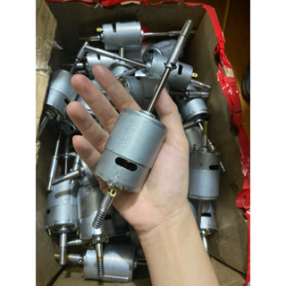 [Ảnh thật] motor 755 - motor gắn 2 đầu trục gắn quạt và đầu gắn tút năng cho quạt chế 12v,đầu quạt 12v