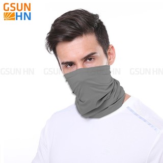 Khăn phượt đa năng loại đẹp màu xám tối, khăn trùm mặt che cổ chống nắng chống bụi | Vải mềm, co giãn, thoáng mát
