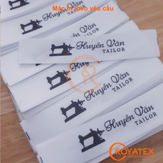 300c Nhãn Mác quần áo, thời trang - Chất liệu Satin lụa - In theo yêu cầu