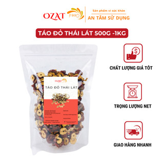 Táo đỏ khô thái lát hàng đẹp loại 1dùng pha trà nầu chè dưỡng nhan 500g -1kg | ozat food