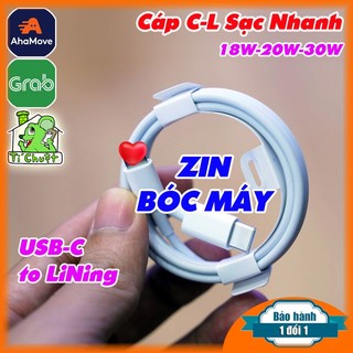 [ZIN BÓC MÁY] Cáp Sạc Nhanh C-L USB-C to Li Ning có Chip ZIN dài 1m/2m cho MáyTáo