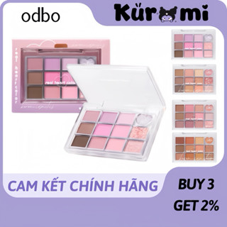 [ODBO] Bảng mắt odbo 12 Ô Màu Real Heart Color phấn mắt ODBO Nội Địa Thái Lan Trái Tim Đa Dạng Màu Sắc OD2019 8g